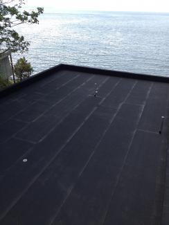 Waterproofing membrane on a roof